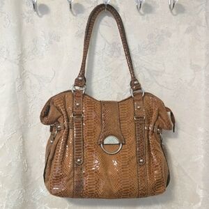 Roomy Shoulder Bag with Metallic Hardware